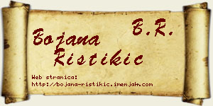 Bojana Ristikić vizit kartica
